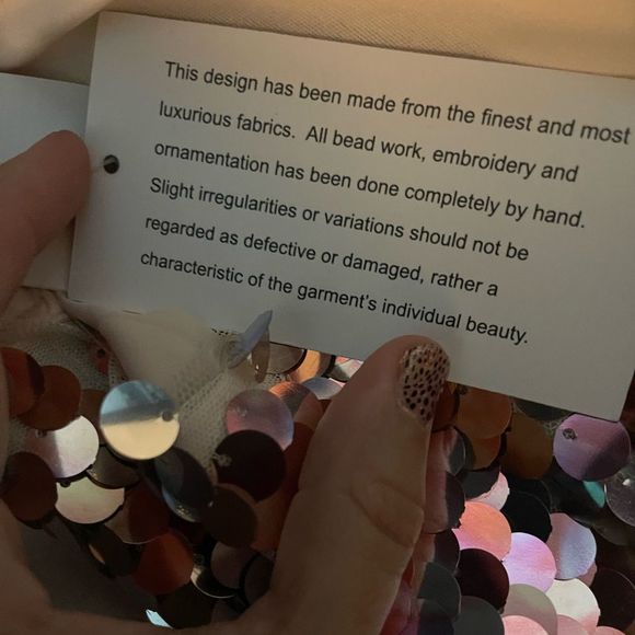 BHLDN Green and Gold Sequin Strapless Sheath Dress - Picture 7 of 10